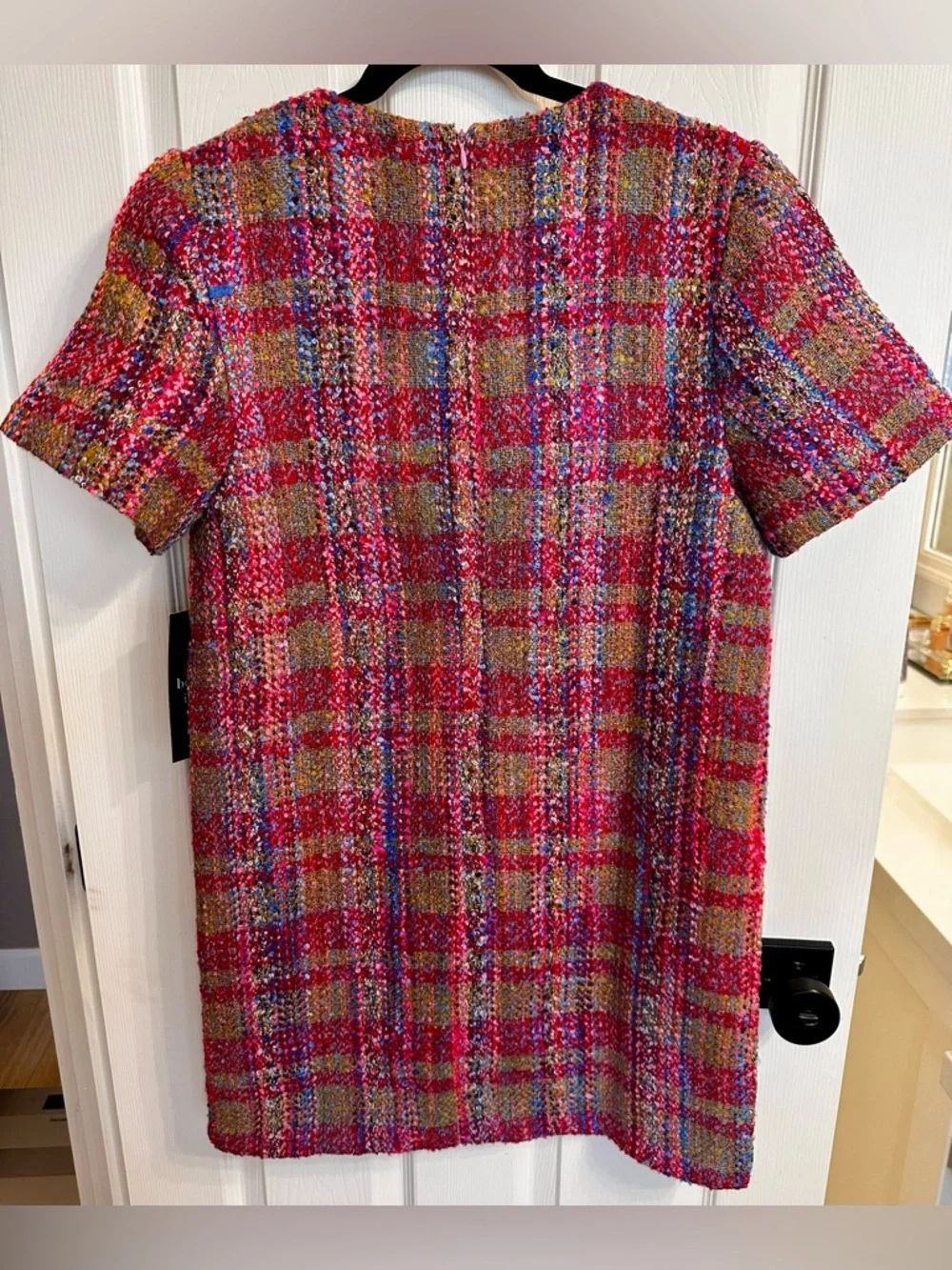 Hyacinth House-Tuckernuck Pink Multi Tweed Eadie Mini Dress Size M $148 NWT - Picture 9 of 10